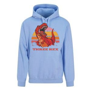 Three Rex Dinosaur Birthday Unisex Surf Hoodie