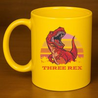 Three Rex Dinosaur Birthday 11oz C Handle Ceramic Mug