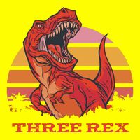 Three Rex Dinosaur Birthday Womens T-Shirt