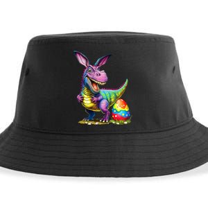 T Rex Dino Bunny Dinosaurs Hunt Eggs Happy Easter Sustainable Bucket Hat