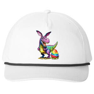 T Rex Dino Bunny Dinosaurs Hunt Eggs Happy Easter Snapback Five-Panel Rope Hat