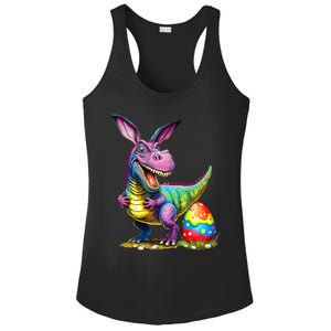 T Rex Dino Bunny Dinosaurs Hunt Eggs Happy Easter Ladies PosiCharge Competitor Racerback Tank