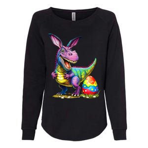 T Rex Dino Bunny Dinosaurs Hunt Eggs Happy Easter Womens California Wash Sweatshirt