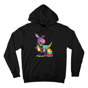 T Rex Dino Bunny Dinosaurs Hunt Eggs Happy Easter Tall Hoodie