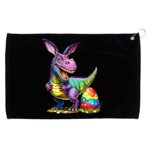 T Rex Dino Bunny Dinosaurs Hunt Eggs Happy Easter Grommeted Golf Towel