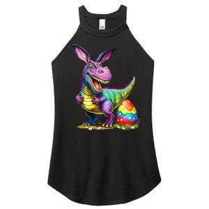 T Rex Dino Bunny Dinosaurs Hunt Eggs Happy Easter Women's Perfect Tri Rocker Tank