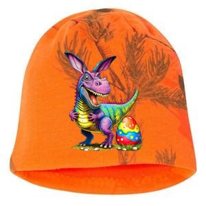 T Rex Dino Bunny Dinosaurs Hunt Eggs Happy Easter Kati - Camo Knit Beanie