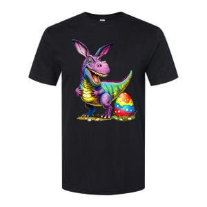 T Rex Dino Bunny Dinosaurs Hunt Eggs Happy Easter Softstyle CVC T-Shirt