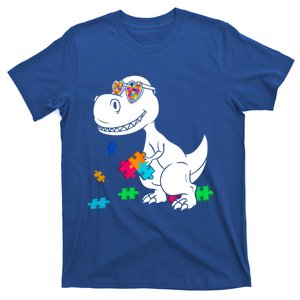 T Rex Dinosaur Toddle Puzzle Piece Autism Awareness Gift T-Shirt