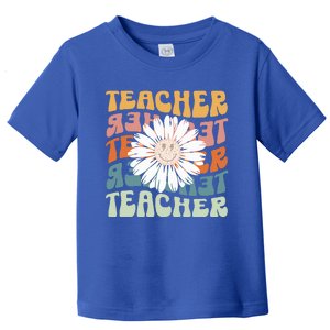 Teacher Retro Daisy Elementary School Teacher Back To School Toddler T-Shirt