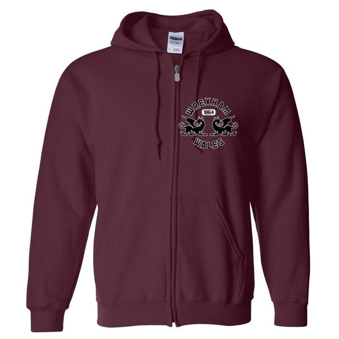 The Red Dragons Wrexham Fc Football Club Wrexham Full Zip Hoodie