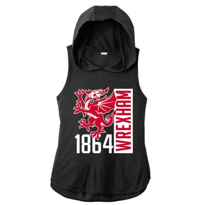 The Red Dragons Wrexham Fc Football Club Wrexham Ladies PosiCharge Tri-Blend Wicking Draft Hoodie Tank