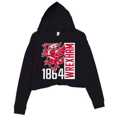 The Red Dragons Wrexham Fc Football Club Wrexham Crop Fleece Hoodie