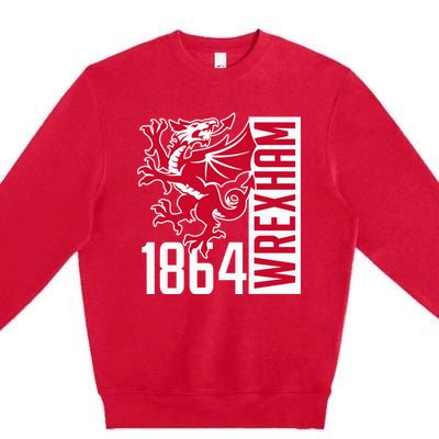 The Red Dragons Wrexham Fc Football Club Wrexham Premium Crewneck Sweatshirt