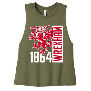 The Red Dragons Wrexham Fc Football Club Wrexham Women's Racerback Cropped Tank