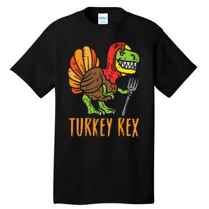 Turkey Rex DInosaur Funny Thanksgiving Tall T-Shirt