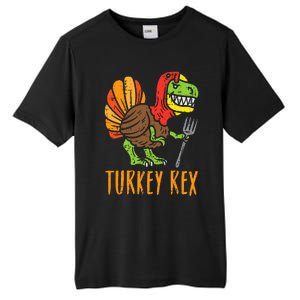 Turkey Rex DInosaur Funny Thanksgiving Tall Fusion ChromaSoft Performance T-Shirt