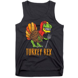 Turkey Rex DInosaur Funny Thanksgiving Tank Top