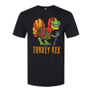 Turkey Rex DInosaur Funny Thanksgiving Softstyle CVC T-Shirt