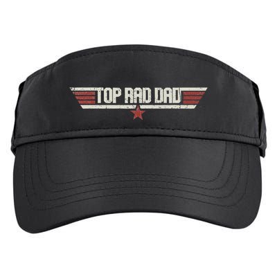 Top Rad Dad Funny Vintage 80s Gift Father 80s Fathers Day Adult Drive Performance Visor