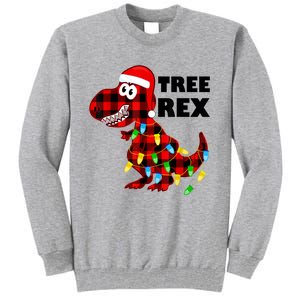 Tree Rex Dinosaur. Pun Funny Dino Christmas Pajama Gift Tall Sweatshirt