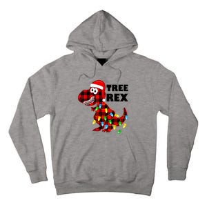 Tree Rex Dinosaur. Pun Funny Dino Christmas Pajama Gift Tall Hoodie