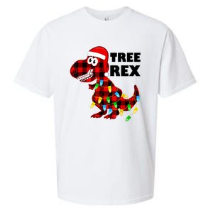 Tree Rex Dinosaur. Pun Funny Dino Christmas Pajama Gift Sueded Cloud Jersey T-Shirt