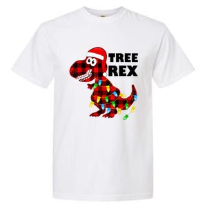 Tree Rex Dinosaur. Pun Funny Dino Christmas Pajama Gift Garment-Dyed Heavyweight T-Shirt