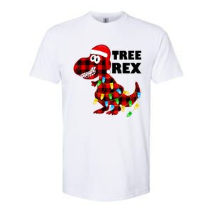 Tree Rex Dinosaur. Pun Funny Dino Christmas Pajama Gift Softstyle CVC T-Shirt