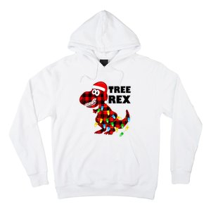 Tree Rex Dinosaur. Pun Funny Dino Christmas Pajama Gift Hoodie