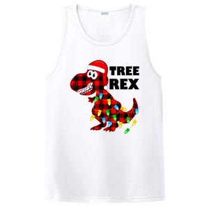 Tree Rex Dinosaur. Pun Funny Dino Christmas Pajama Gift PosiCharge Competitor Tank