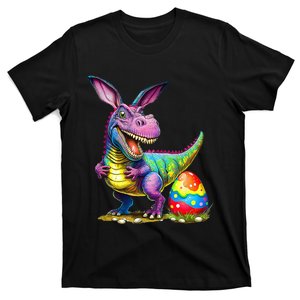 T Rex Dino Bunny Dinosaurs Hunt Eggs Happy Easter T-Shirt