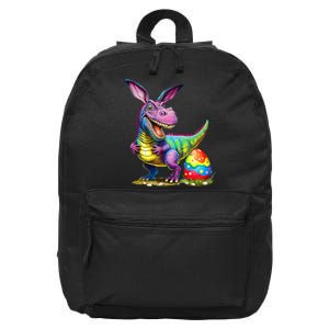 T Rex Dino Bunny Dinosaurs Hunt Eggs Happy Easter 16 in Basic Backpack