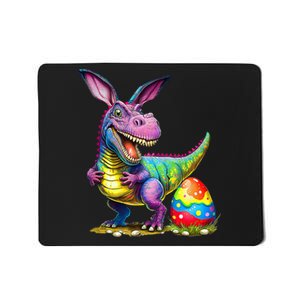 T Rex Dino Bunny Dinosaurs Hunt Eggs Happy Easter Mousepad