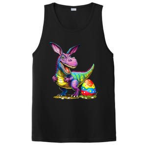 T Rex Dino Bunny Dinosaurs Hunt Eggs Happy Easter PosiCharge Competitor Tank