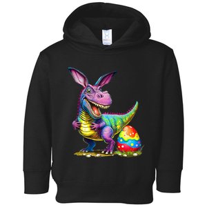 T Rex Dino Bunny Dinosaurs Hunt Eggs Happy Easter Toddler Hoodie