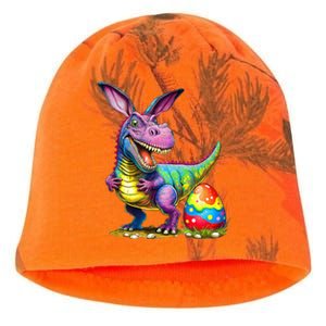 T Rex Dino Bunny Dinosaurs Hunt Eggs Happy Easter Kati - Camo Knit Beanie