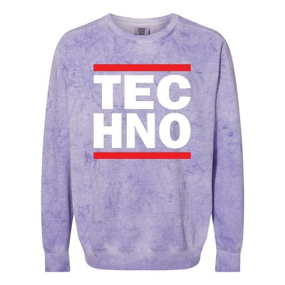 Techno Rave DJ Raver Outfit Festival Rave Wear Colorblast Crewneck Sweatshirt