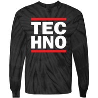 Techno Rave DJ Raver Outfit Festival Rave Wear Tie-Dye Long Sleeve Shirt