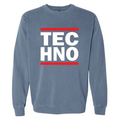 Techno Rave DJ Raver Outfit Festival Rave Wear Garment-Dyed Sweatshirt