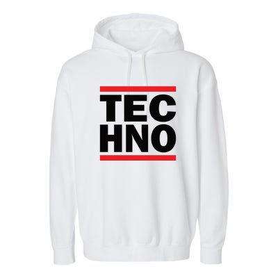 Techno Rave DJ Raver Outfit Festival Rave Wear Garment-Dyed Fleece Hoodie