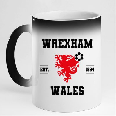 The Red Dragons Wrexham Fc Football Club Wrexham 11oz Black Color Changing Mug