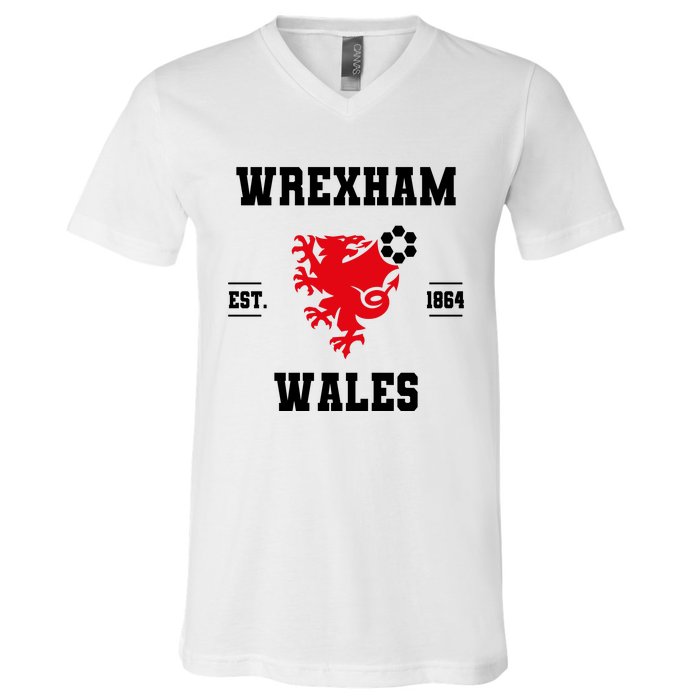 The Red Dragons Wrexham Fc Football Club Wrexham V-Neck T-Shirt