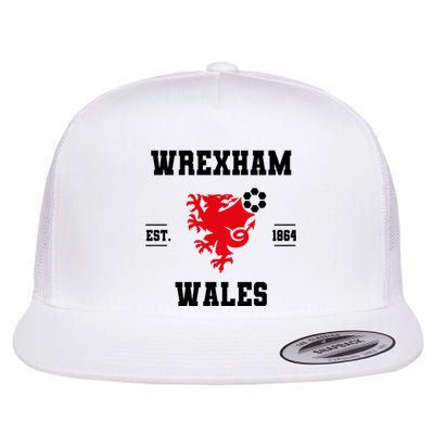 The Red Dragons Wrexham Fc Football Club Wrexham Flat Bill Trucker Hat