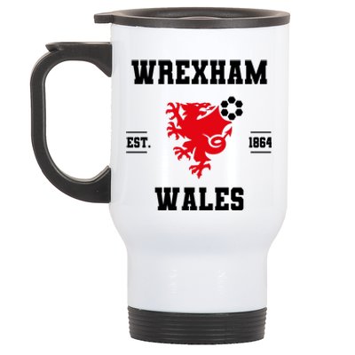 The Red Dragons Wrexham Fc Football Club Wrexham Stainless Steel Travel Mug