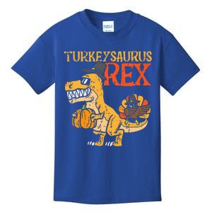 Turkeysaurus Rex Dab Turkey Dino Thanksgiving Kids T-Shirt