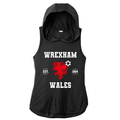 The Red Dragons Wrexham Fc Football Club Wrexham Ladies PosiCharge Tri-Blend Wicking Draft Hoodie Tank