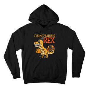 Turkeysaurus Rex Dab Turkey Dino Thanksgiving Tall Hoodie