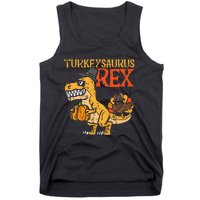 Turkeysaurus Rex Dab Turkey Dino Thanksgiving Tank Top