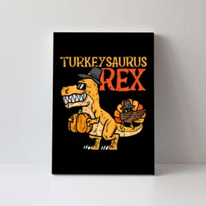 Turkeysaurus Rex Dab Turkey Dino Thanksgiving Canvas